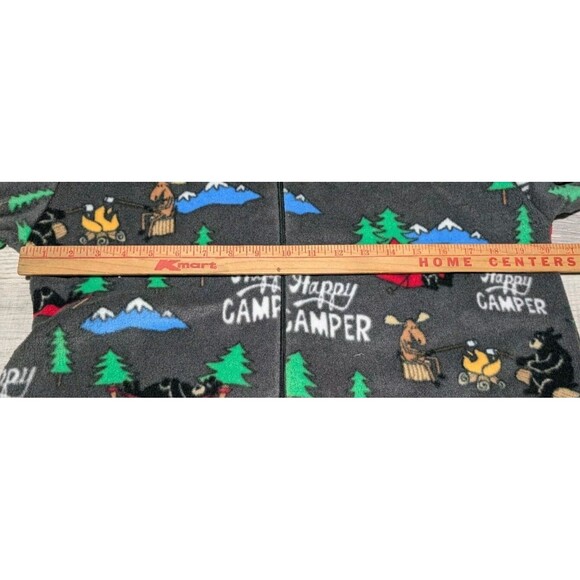 Lazy One Happy Camper Footy Pajamas Zip Up Men's Size Medium w/ Back Rear Flap - Picture 8 of 12